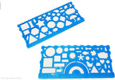 خط کش شابلون دار ژله ای جفتی 2 عددی 20 سانتی